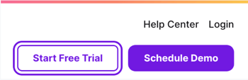 Screenshot showing the location of the Start Free Trial button in the banner region of audioeye.com